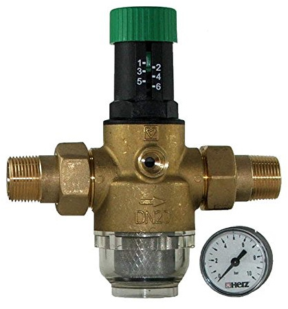 HERZ Membran Druckminderer 1 zoll (DN 25) Manometer inkl.