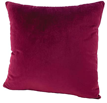 heimtexland ® Samt-Kissen Kissen-Bezug Sofa-Kissen 40x40 Rubin-Rot Typ641