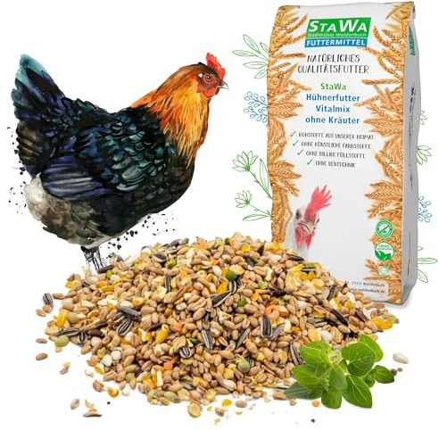 StaWa Hühnerfutter Vitalmix ohne Kräuter, das Beste Geflügelkörnerfutter, ohne Gentechnik, 5 kg