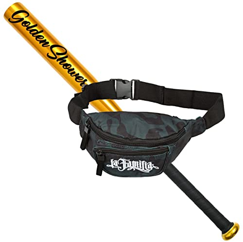 Spaß Kostet Sportset Baseballschläger mit Tasche für Baseball Golden Shower Aluminium 26 Zoll