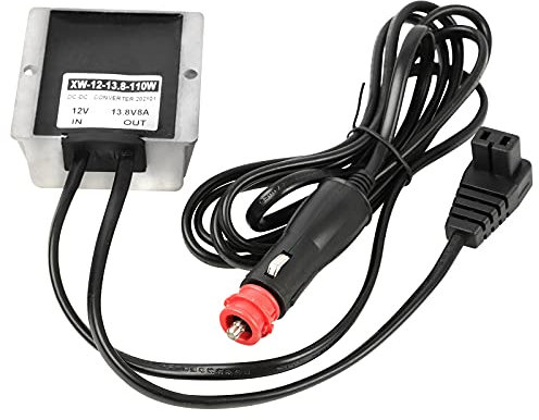 SetPower DC/DC Converter Regulator 12v to 13.8v 110w Step Up Transformer Voltage Stabilizer for Car Refrigerator with DC Cigarette Lighter Plug, 6.4 ft, Used to Solve Low Voltage Input Issue