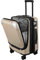 LEVEL8 Koffer Trolleys Leicht ABS+ PC Handgepäck Hartschalen-Koffer Trolley Rollkoffer Reisekoffer Erweiterbar, TSA, 4 Rollen, 55cm, 36-42 Liter, Champagner