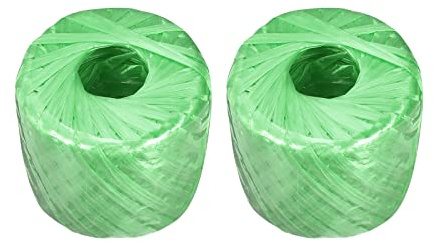 Rebower polyester nylonrep [för hushåll paketerad packning gör-det-själv] – 200 m/656 fot / 2 rulle plast, grön