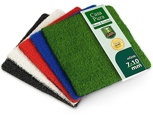 casa pura Gräsmatta metervara – premium konstgräs för trädgård, balkong, camping, mässor – plastgräs – rullgräs (multisport vit, 2 m x 8 m = 16 m²)