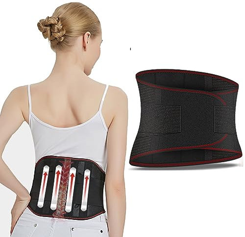 MIOTEQ Lendenwirbelstütze, Verstellbarer Turmalin-Selbsterwärmungsgürtel, Magnetfeldtherapie, Rücken- und Hüftgurt, Lendenwirbelstütze, Massageband, Gesundheitsfürsorge, Unisex, Männer und Frauen (SI