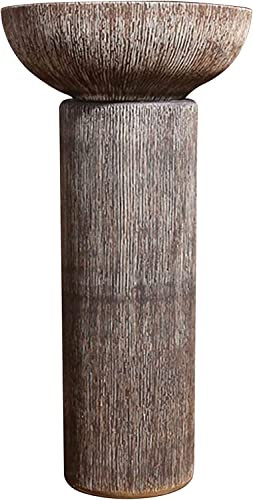 Kunst-Badezimmer-Waschbecken mit komplettem Sockel, Standwaschbecken, Badezimmer-Garderobe, komplettes Standwaschbecken, kompaktes Waschbecken mit Einzelhahnloch (EIN zweiteiliges Set)