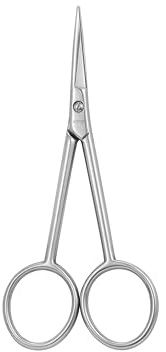 LIVINGO Premium Cuticle Scissors, 4 Inch Small Nail Scissors with Sharp Straight Blade Stainless Steel Manicure Scissors for Men & Women Trimming Nails, Beard, Eyelashes and Eyebrow