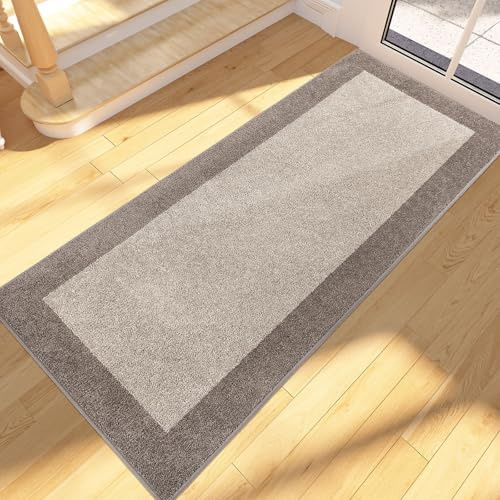 FCSDETAIL Schmutzfangmatte Innen 60 x 210 cm, rutschfeste Fußmatte, waschbar Fussmatte, Läufer Teppich für Hund, Eingang, Küchen & Flur