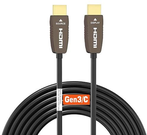RUIPRO 8K HDMI 2.1 Certified Fibre Optic Cable CL2 Rated 10M, Ultra High Speed HDMI Support 8K@60Hz 4K@120Hz 48Gbps eARC HDR HDCP2.3 Compatible with TV, Laptop, Projector, PS5, Xbox Series X, AVR