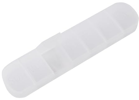 Tablettenbox 7 Tage, Pillendose für 7 Tage, Tablettendose, Pillenbox mit getrennten Fächern, handliche Medikamentenbox. (Weiß)