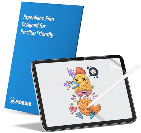 MOBDIK Paper Screen Protector for iPad A16 11th 2025 / iPad 10th 2022 | 2 Pack Matte Film Crafted for Natural Writing, Anti Glare, High Sensitivity, with Easy Installation Kit