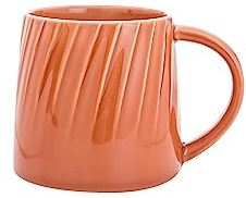 PWSHZ Trinkgläser Handgefertigte Kaffeetasse aus Keramik, mikrowellen- und spülmaschinenfest, for Cappuccino, Milch, Kakao, stapelbar Kaffeetassen (Color : Orange)
