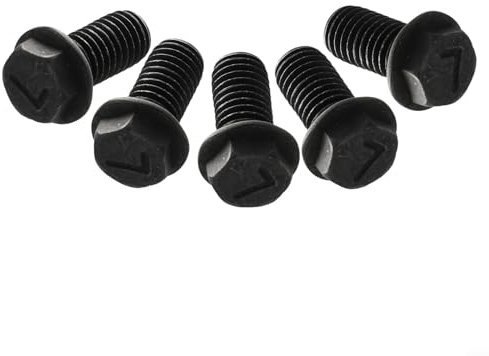 Gbtdoface Heavy Duty Left Handed Thread Hex Flange Screw M8 x 18mm, Carbon Steel, 5 Pieces