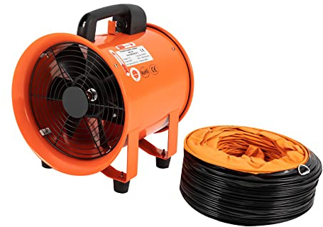 AGULIUM Utility Blower Fan 10 Inch Portable Air Mover Heavy Duty Floor Industrial Fan Ventilator Fans with 16ft Duct Hose (110V 320W)