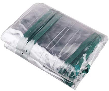 Mini-Gewächshausabdeckung mit 5 Ebenen, transparent, mit Reißverschluss-Tür, wasserdicht, PVC-Ersatzabdeckung für Garten, Gewächshaus, Zelt, Kälte- und Frostschutz und regenfester Pflanzenschutz