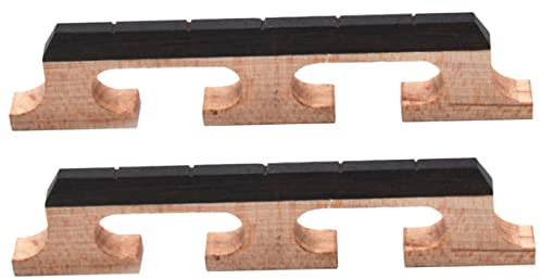 TOYANDONA 2stücke Holz Banjo Sattelbrücke Stabiler Ersatzteil Für Banjo Robuste Und Langlebige Holzbrücke Saitige Professionelles Zubehör Für Musiker