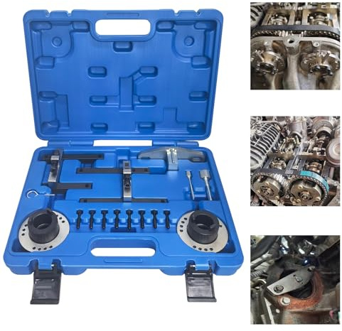 ENNJING Engine Timing Tool Kit Compatible with Ford Ecoboost 1.0 (SCTi) fit for Mondeo Fiesta (13-17), Focus (12-18),3 Cylinder Petrol Engine,Timing Belt Adjustment Tool, 303-1605 303-1606