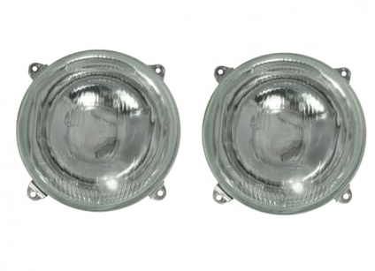 2 Phares Halogènes Avant pour Tracteur Côté Gauche et Droit 2 Fonctions : Feux de Croisement Feux de Route Compatible avec Agricole Ford New Holland Landini Massey Ferguson David Brown