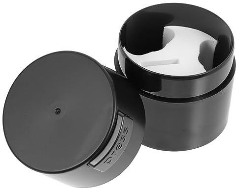 HAPINARY Pot De Rangement Pour Colle à Cils Noir, Boîte Hermétique Compacte, Conteneur Sous Vide, Stockage Longue Durée, Accessoire Professionnel Pour Extensions De Cils, Usage Voyage Et Domicile