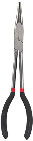 Pincers,11in Long Nose Pointed Pliers, Steel Needle Nose Pliers with Non Slip Handle for Repairing Hand Tool, High Hardness Tool Steel
