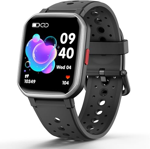 Kinder Smartwatch für Jungen und Mädchen, Fitness Aktivitäts Tracker Uhr IP68 Wasserdichte, 19 Sportmodi, Herzfrequenz Schlafmonitor, Schrittzähler, Kindergeschenke für Teenager (Roter Schlüssel)