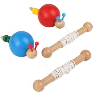 UPKOCH Holz Schnecke Ziehen Spielzeug Ziehschnecke Für Junge Mädchen Anlehn Laufspielzeug Ziehschneckenspielzeug Holz Ziehschnecke Lauflernspielzeug