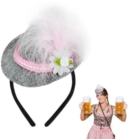 OUDQFCJ 1 PCS Mini Hut Haarreif Haarband Oktoberfest Party Kostüm (Damen & Herren)