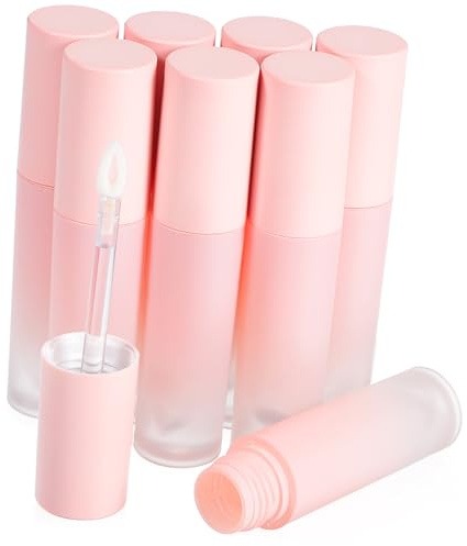 MOTHNUR 8 Stück Teiliges Lippenpflegestifte Leer mit Applikator Wiederverwendbare Transparente Lipgloss Tuben Kompakte Tragbare Behälter für DIY Lippenbalsam und Kosmetik Einfach