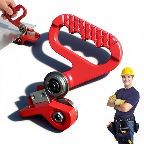 Metal and Vinyl Slitter, 2026 Upgrade Hand Pull Sheet Metal Cutter Tool, Portable Sheet Metals Cutter, Fast Adjustment, for Steel, Aluminum, Plastic, Cardboard (S)