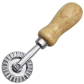 Rueda de corte para pasta | Rueda retráctil con mango de madera - Cortador de pastel con un diámetro de 3.8 centímetros para pasteles y - para, pastel, galletas, base de pizza y fideos en la cocina