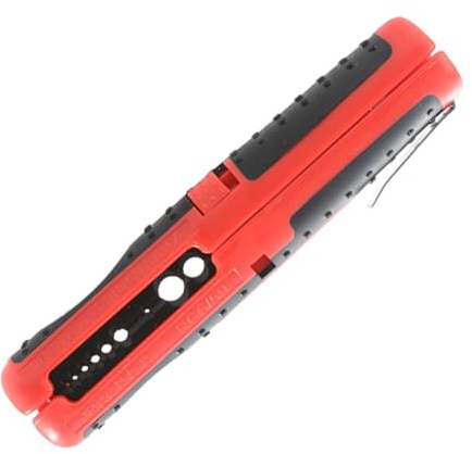 Tacdas 1 Pièces Dénudeur de Fil Multifonction Portable, Câble Réseau, Fil, Câble Coaxial, Coupe-Fil, 10-20AWG, Rouge