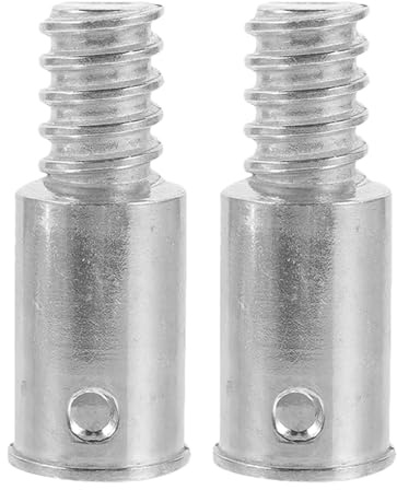 Housoutil Besenstieladapter 2 Stück Aluminiumlegierung 25mm Außengewinde für Verlängerungsstangen Nutzung im Haushalt Büro