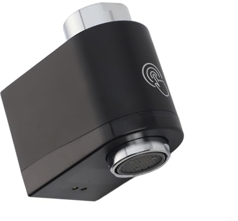 Dual-Sensor-Smart-Wasserhahn-Aufsatz, Infrarot-Induktions-Wassersparer, für hygienische Nutzung, geringer Stromverbrauch, geeignet für Drucksysteme mit 0,05–0,8 MPa (schwarz)