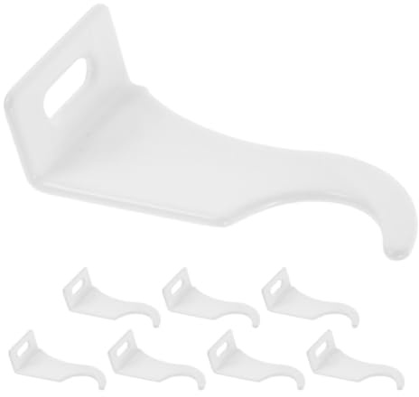 Hoement Set di 8 Ganci per Termoarredo Bagno in Acciaio Rivestito in Plastica, Design Multifunzionale, Facili da Installare e Rimuovere, per Appendere Asciugamani e Abiti