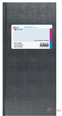 K+E Geschäftsbuch 13,7x29,7cm liniert 144 Blatt Deckenband