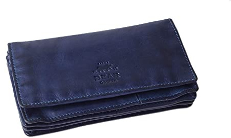 Bear Design Antic Damen Geldbörse blau 15,5x9x4cm Portemonnaie Damenbörse