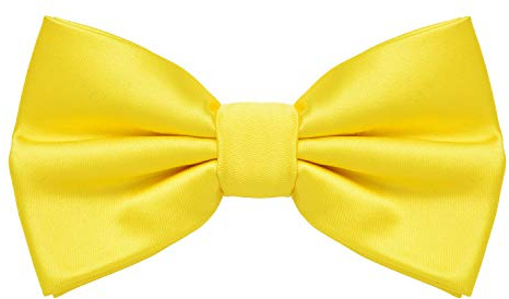 MASADA Papillon giallo limone - Accessorio da uomo, regolabile in modo continuo, fatto a mano con chiusura a gancio - 12 x 6 cm