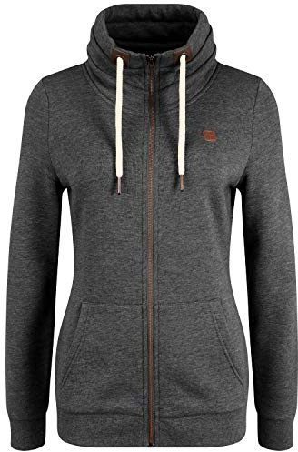 OXMO OXVicky Damen Sweatjacke Kapuzenjacke Hoodie mit Kapuze