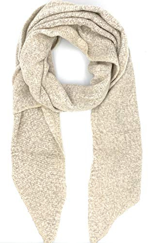 stylx Damen weicher unifarbener Web Schal in asymmetrischer Form, Winter, Stola Pcpyron Long Scarf Noos