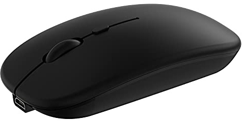 Ratón inalámbrico Bluetooth para Apple iPad iPhone MacBook Android Samsung Tablet teléfono dual modo recargable 2.4G portátil computadora ratones para Windows portátil PC Mac escritorio receptor USB