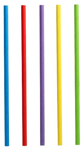 PAPSTAR Shake-Halme, Papier Ø 8 mm, 25 cm farbig Sortiert 88481 Papiertrinkhalme Papierstrohhalme Shakehalme, 1200 Stück