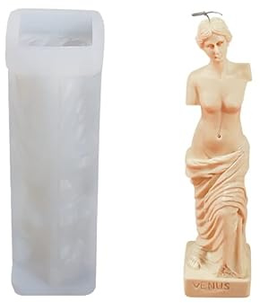 Kerzenform Silikon antike weibliche Statue Venus, Kerzen Silikonform, DIY Körper Statue Kerze Dekor Kunst Handwerk, Gussform Kerzengießen Seifen Form Wachs Gießform