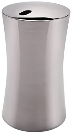 RIYAN Dispensador de palillos de dientes pequeño, organizador de almacenamiento de acero inoxidable (plateado)