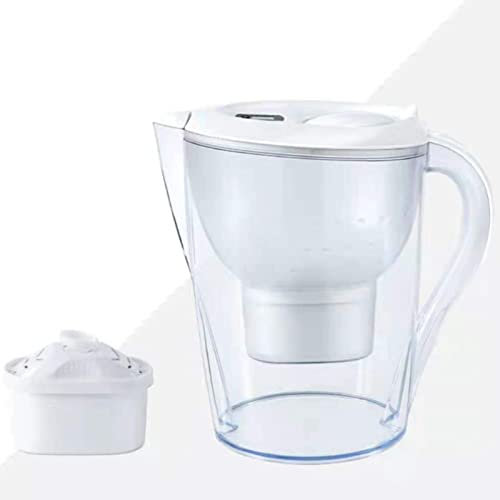 3.5 Litres Water Filter Jug Combo 60 Day Water Filter Cartridge, Slim Fridge Fit Jug, Reduction Microplastics, Chlorine,A