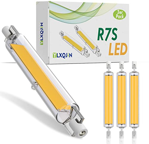 YLXQJIN R7S LED 118mm Dimmbar Glühbirne, 15W R7S LED 118mm Birne, R7S LED Bulbs Ersetzt 120W R7S Halogen Leuchtmittel, 1200LM, AC/DC 220-240V (3pcs Natural White, 118mm 007)