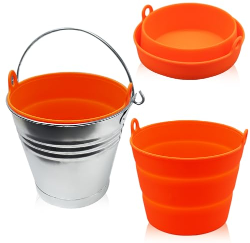 Lot de 2 revêtements de seau à graisse en silicone pour revêtement de bac d'égouttage Traeger, compatibles avec le revêtement de seau à graisse Traeger pour revêtement de seau Traeger accessoires