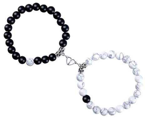 SpetngSake Pärchen Armband, Magnet Partner Matching Bracelets, Armbänder für Paare, Bff Einzigartiges, Partnerarmbänder, Freundschaftsarmbänder Geschenke für Liebhaber, Beste Freund