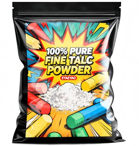 Eyaeyao Talcum Powder, Fine Talc Powder for Chalk Painting, Multiple Purpose Talcum Powder Unscented with Excellent Lubrication, Talc for Bike and Auto Tire Repairing (2 Pounds)