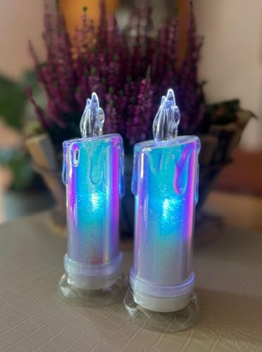 AURUM LED-Kerzen - 2er Set, Flammenlose Kerzen, batteriebetriebene LED Kerzen, Tischdekoration