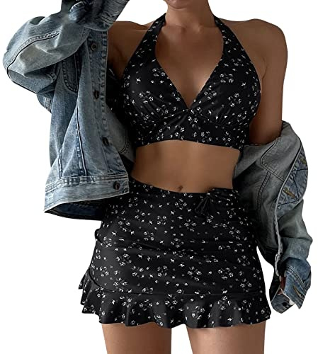 Bikini Femme Ensembles Maillots Deux Pièces Maillot De Bain Transbronzant 3 Triangle Sexy Bronzant Taille e Grande Bandeau Robe Chic Et Elegant 2 Noir Shorty